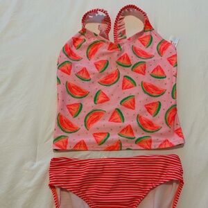Girls Cat and jack Two Piece Bikini Swimming Suit Size 10-12 Watermelons
